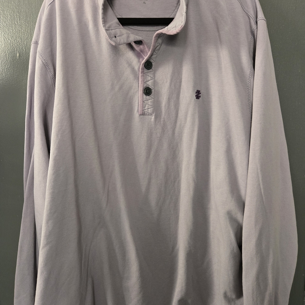 Izod Men's Lavender Long Sleeve Shirt